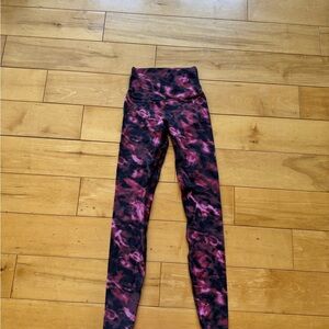 lululemon athletica Pink and Black Leggings